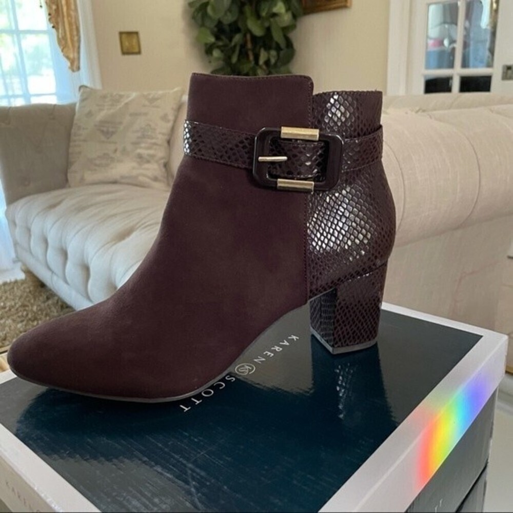 Karen Scott Booties Brown dress boots